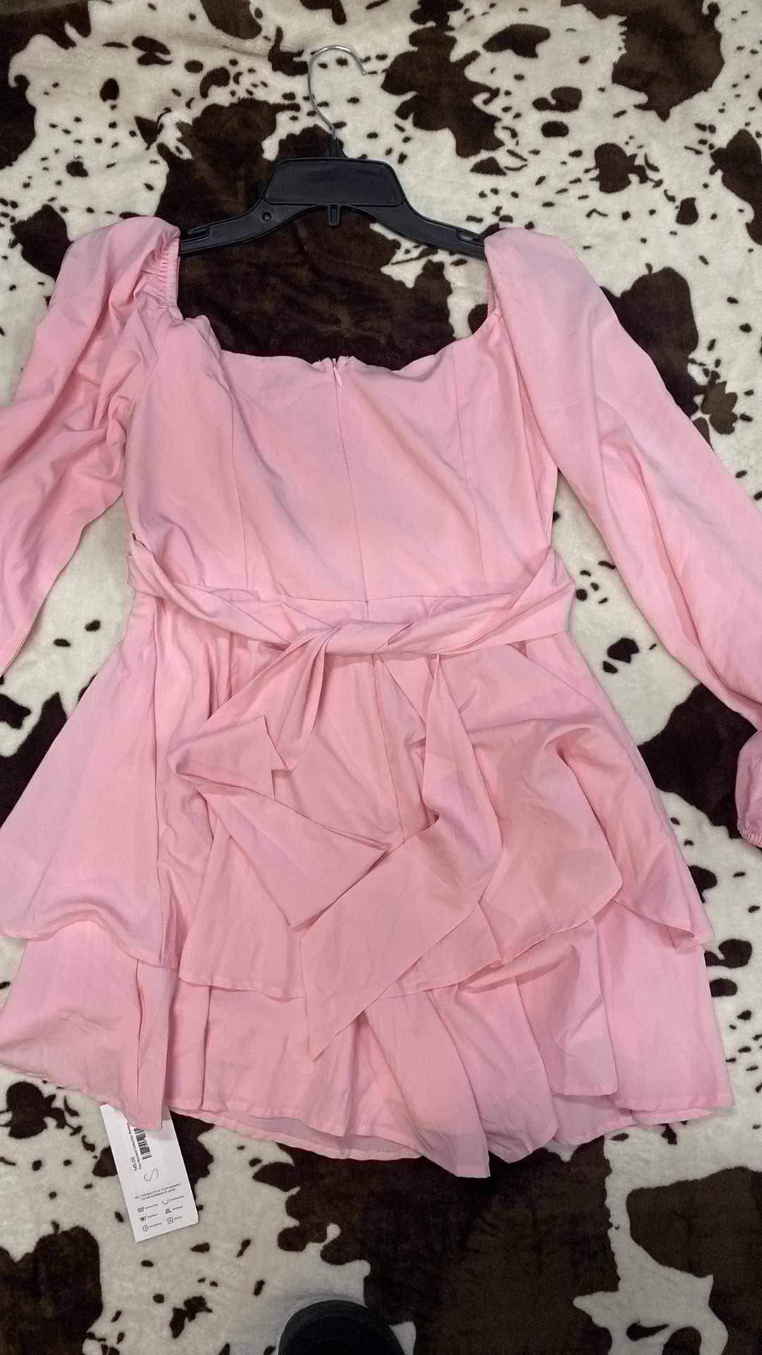 pink long sleeve romper