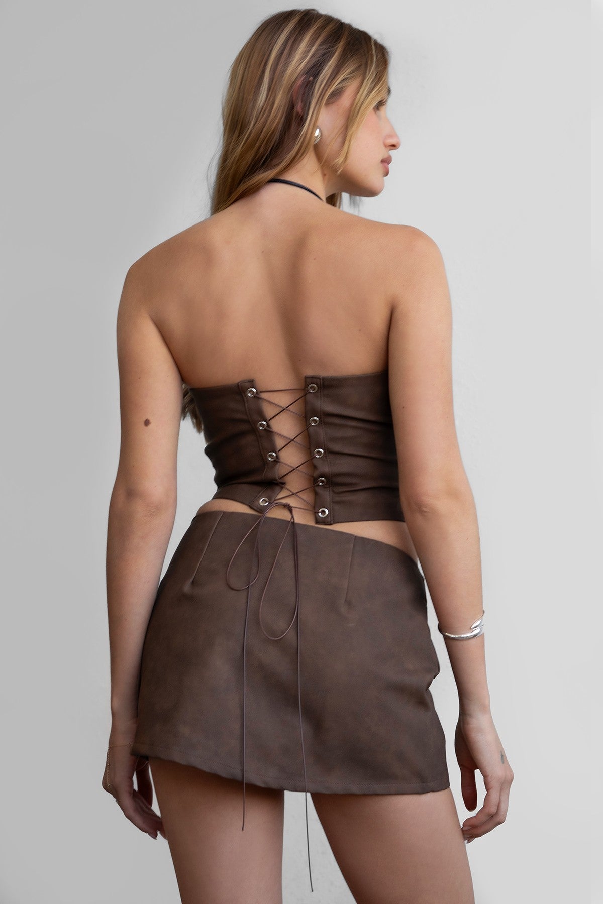 Brown - Western Corset Top