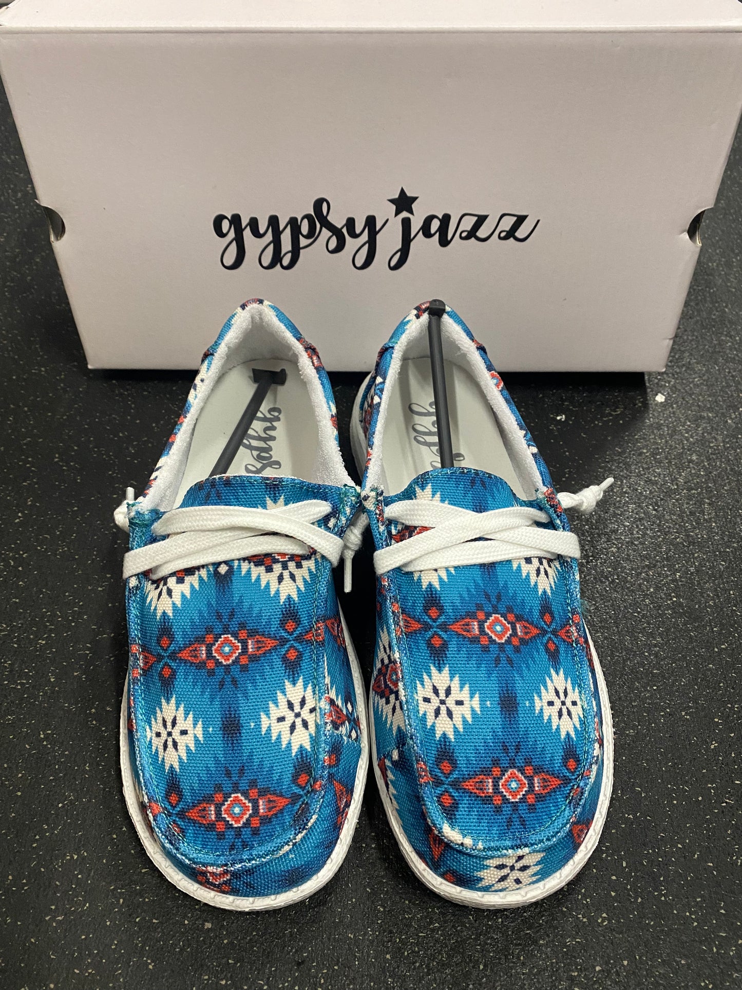 Blue Aztec Casual Shoes