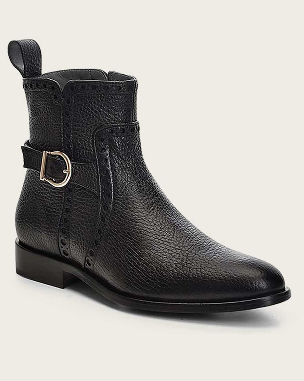 Cuadra - Deer Ankle black bootie with buckle