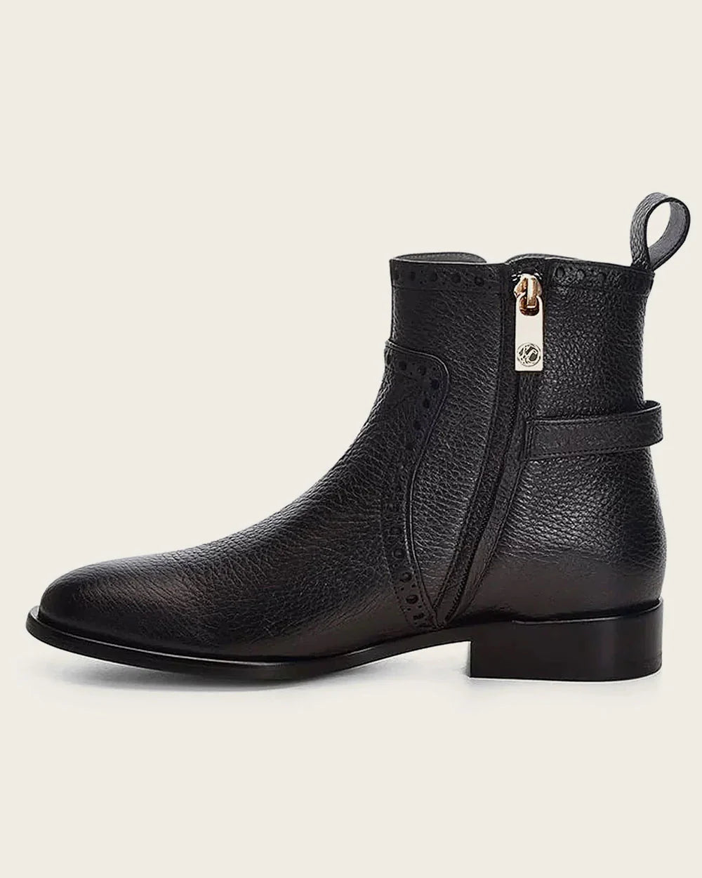 Cuadra - Deer Ankle black bootie with buckle