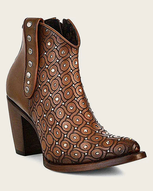 Cuadra Bovine Ankle handwoven brown bootie