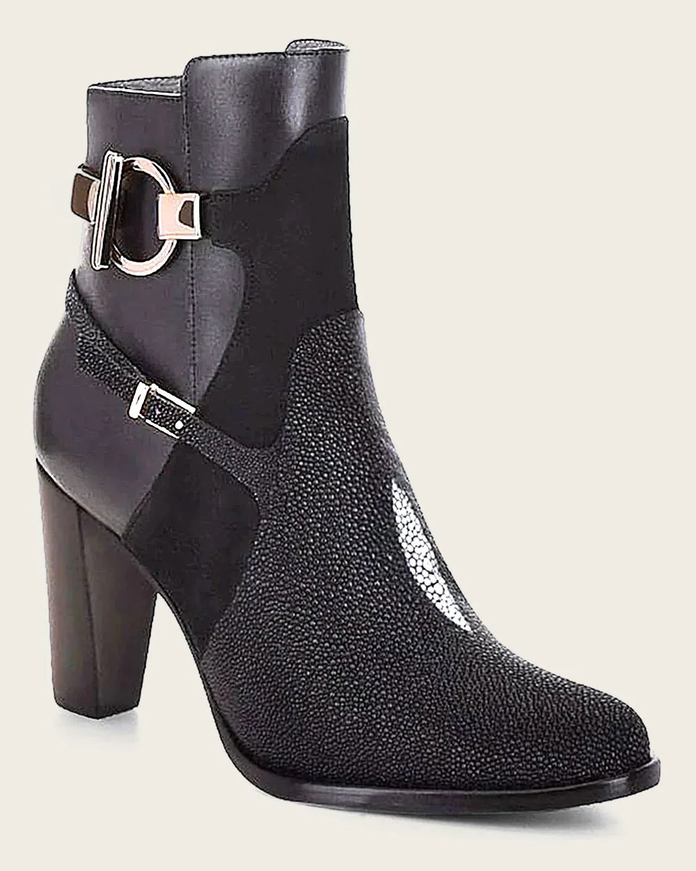 Cuadra Stingray Ankle black stingray bootie