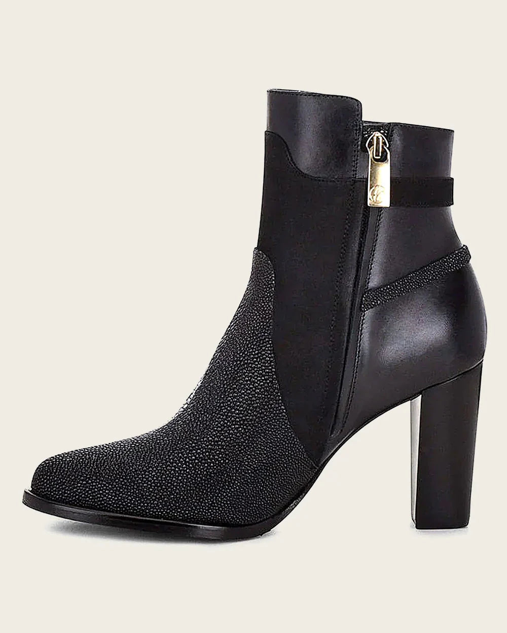 Cuadra Stingray Ankle black stingray bootie