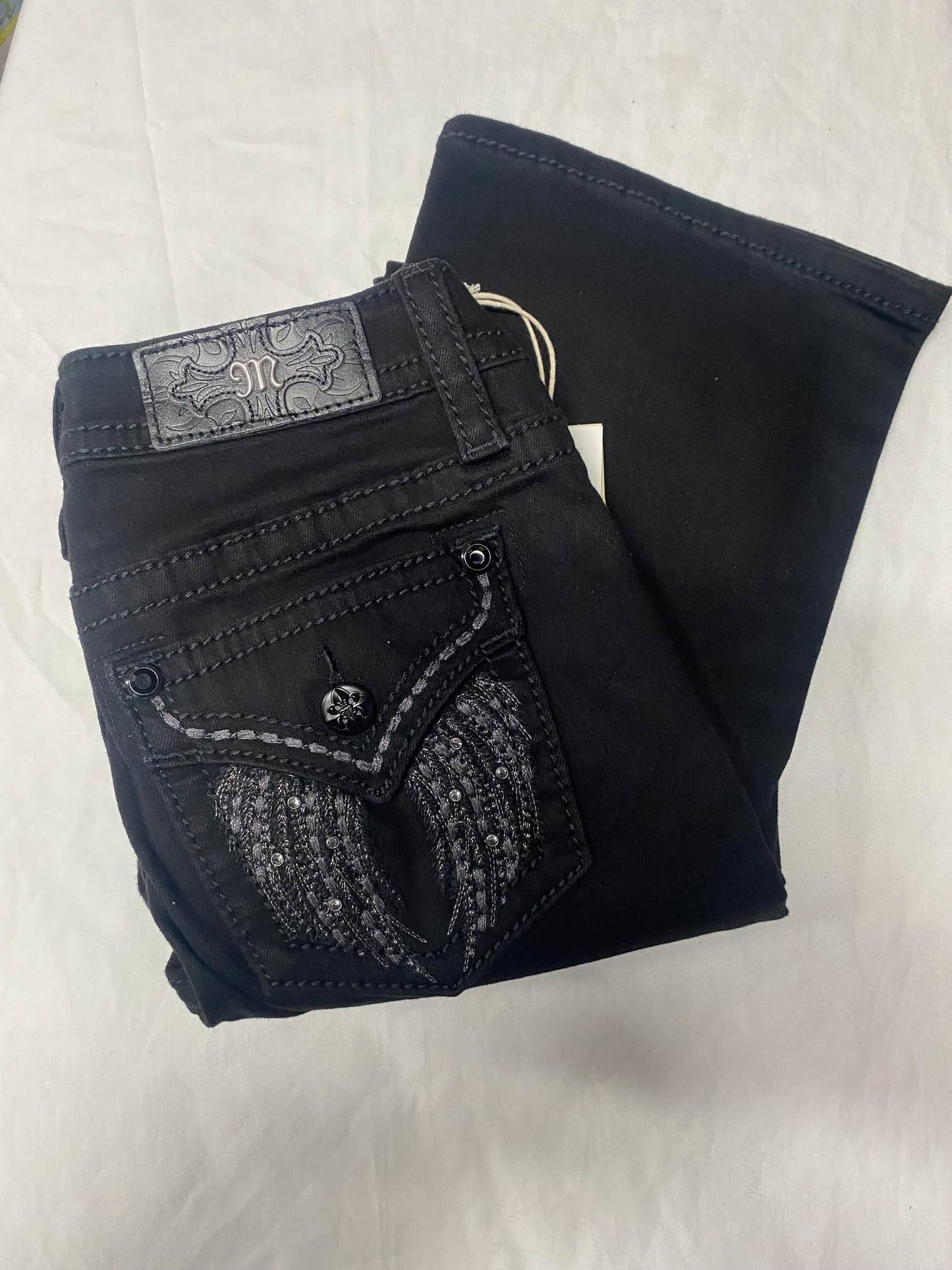 Black Miss Me Boot Cut Jeans