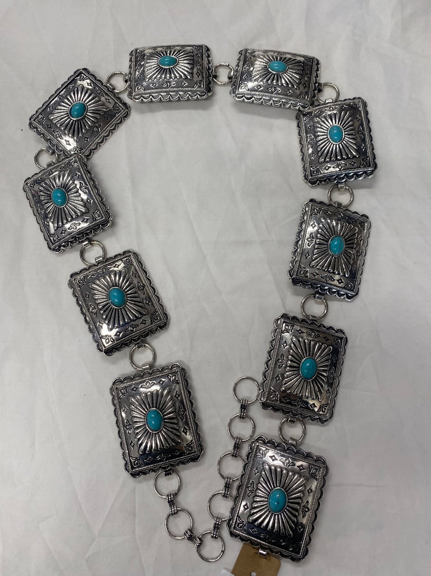 Square Turquoise Concho Belt