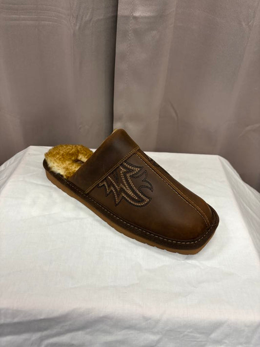 Silver Smith Square Toe Exotic Dark Brown Flame