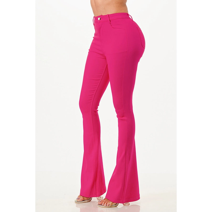 Pink Flare Stretchy Pants