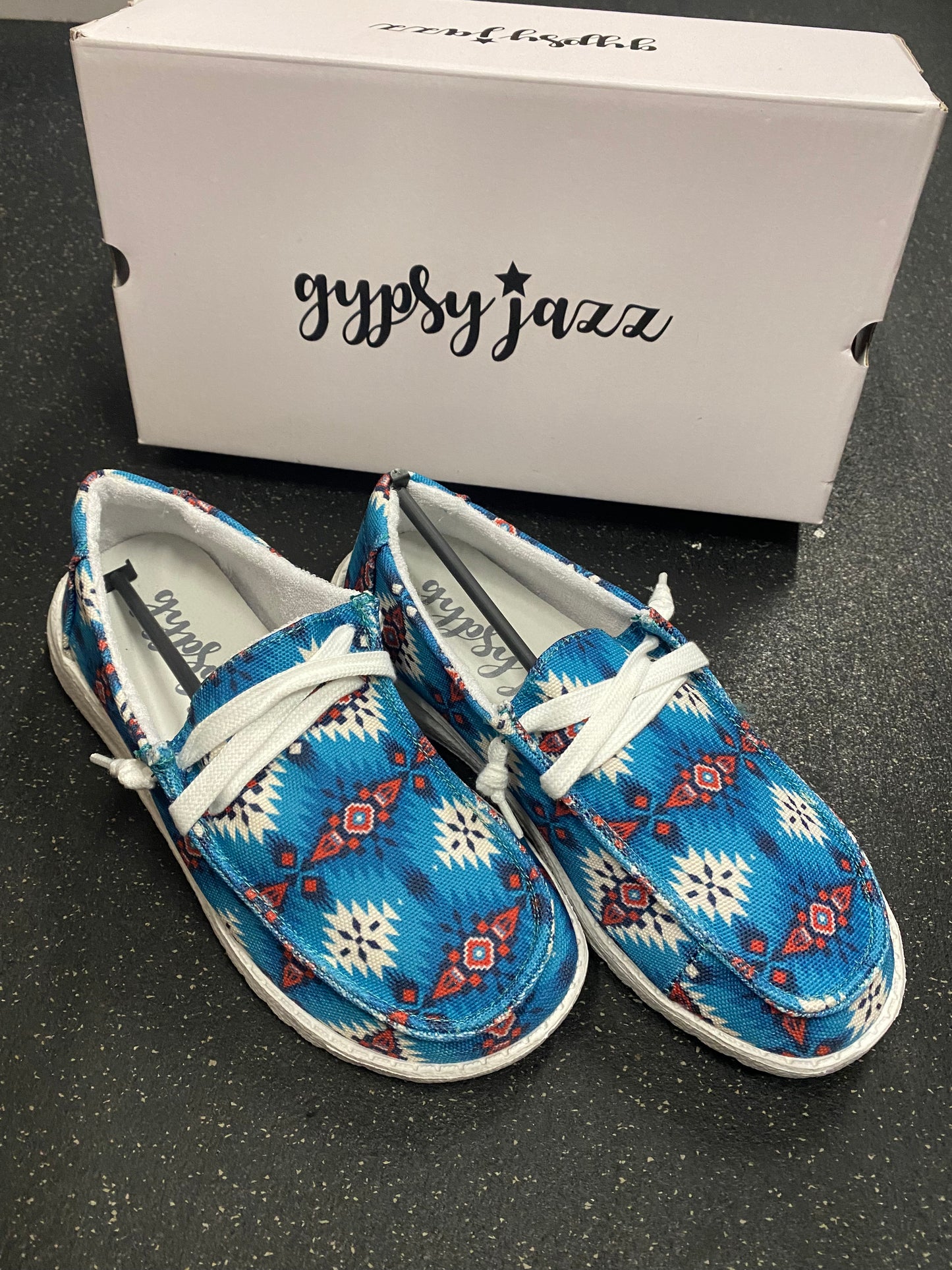 Blue Aztec Casual Shoes