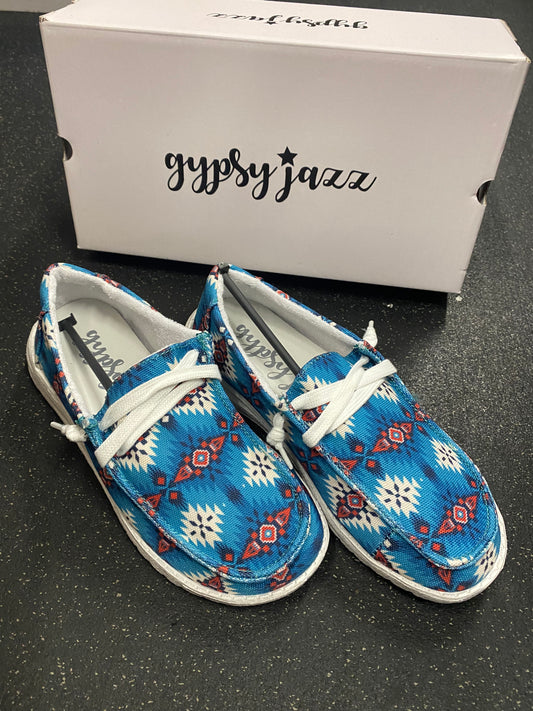 Blue Aztec Casual Shoes