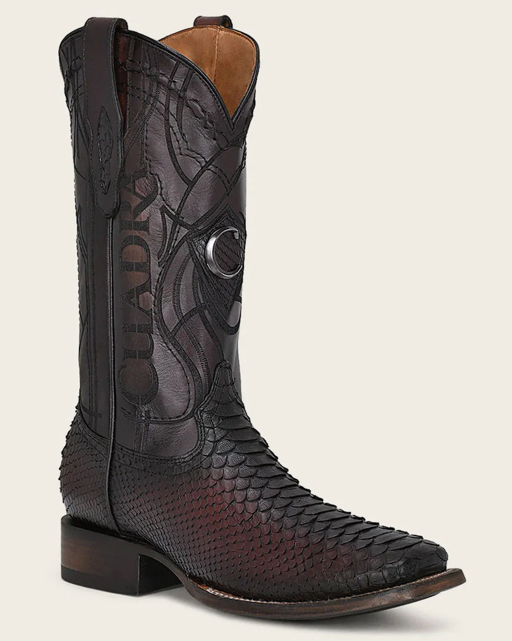 Cuadra CU746 - Cherry Exotic Python Boot